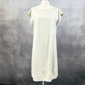 Babette Womens Dress Small Crinkle Textured Minimal Quiet Luxury Lagenlook Lagom